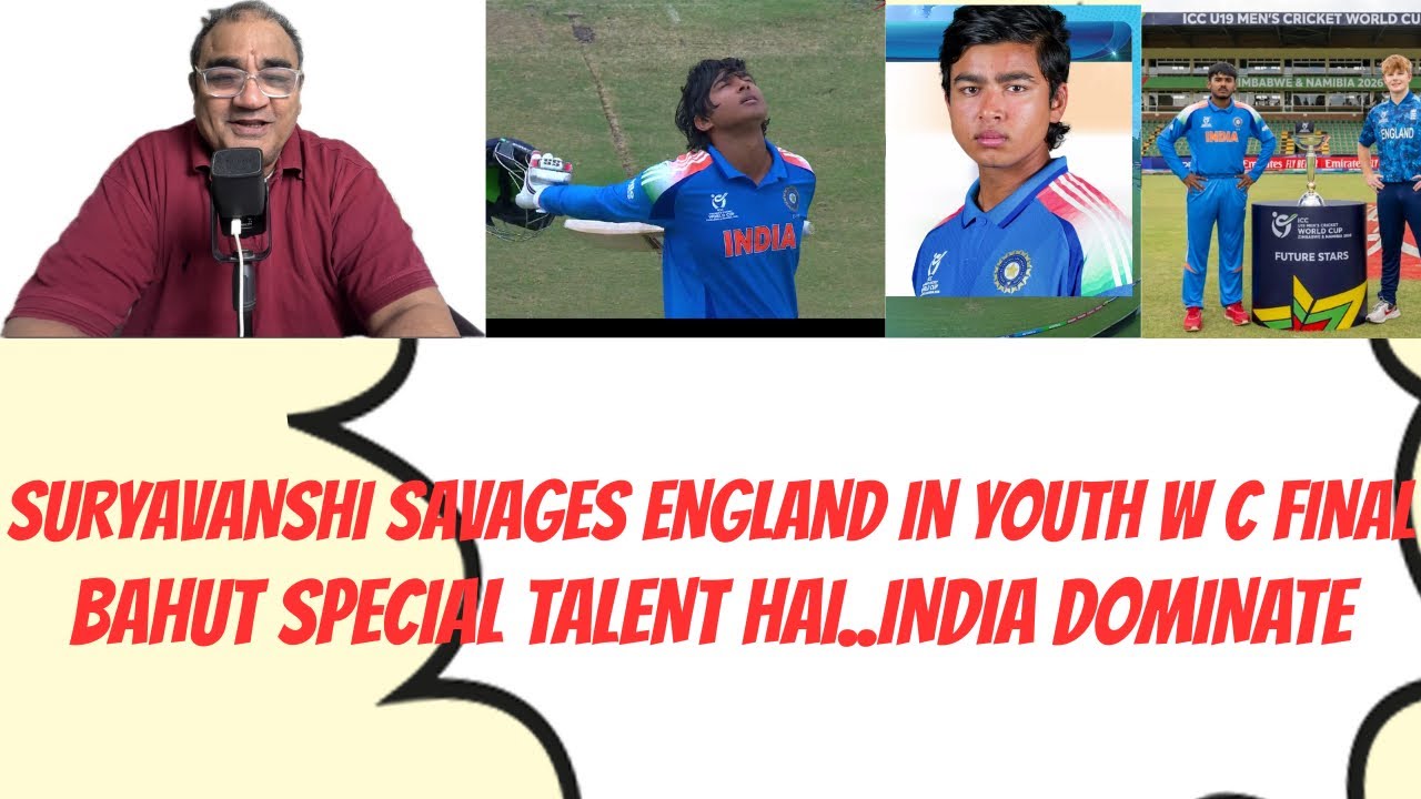 SURYAVANSHI SAVAGES ENG IN YOUTH WC FINAL..BAHUT SPECIAL TALENT HAI..INDIA DOMINATE