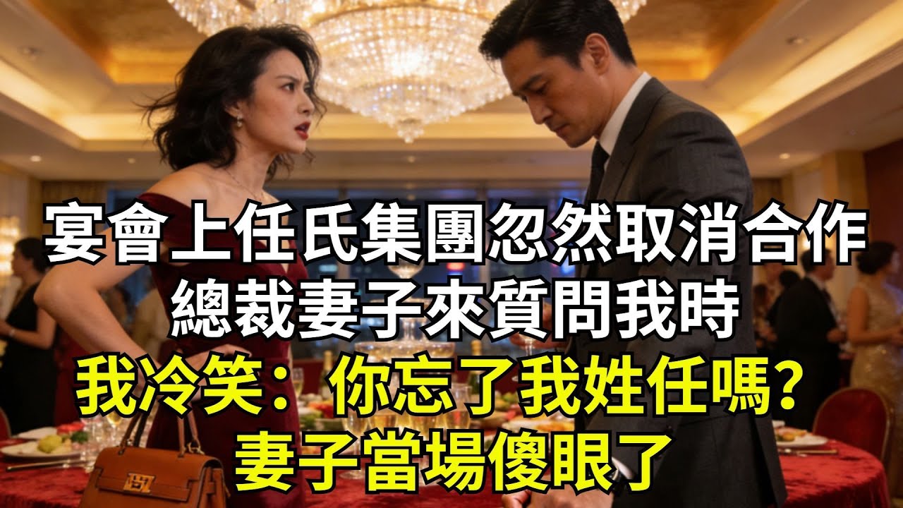 宴會上任氏集團忽然取消合作，總裁妻子來質問我時，我冷笑：妳忘了我姓任嗎？妻子當場傻眼了#小説#情感故事#爽文#婚姻生活