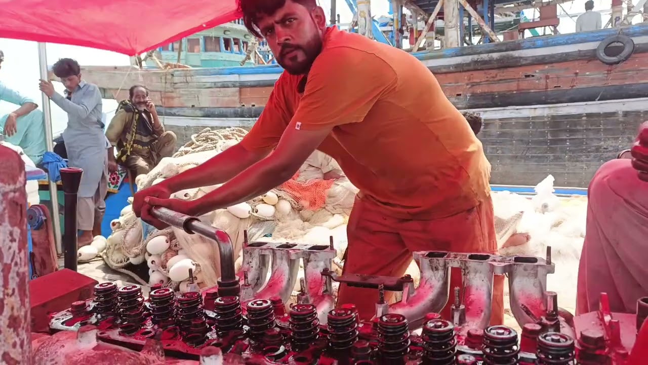 Life Inside a Fishing Boat | Engine Repair and Cooking at Sea 