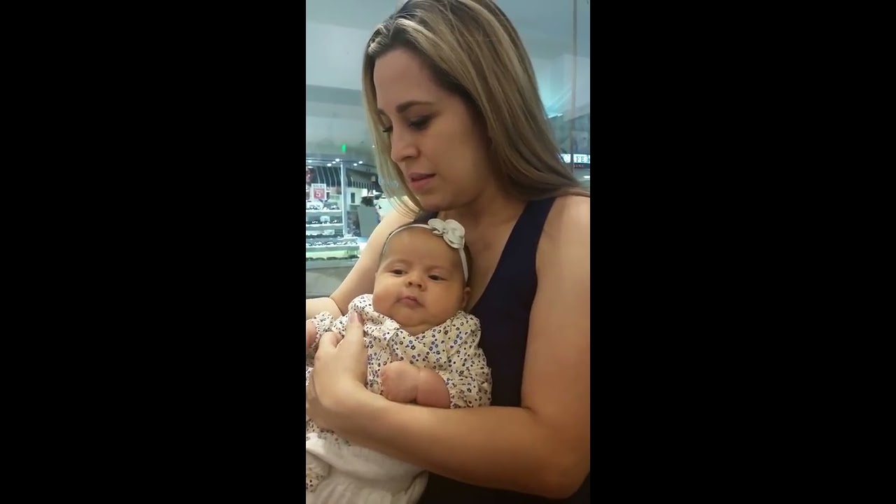 2 month old baby getting her ears pierced