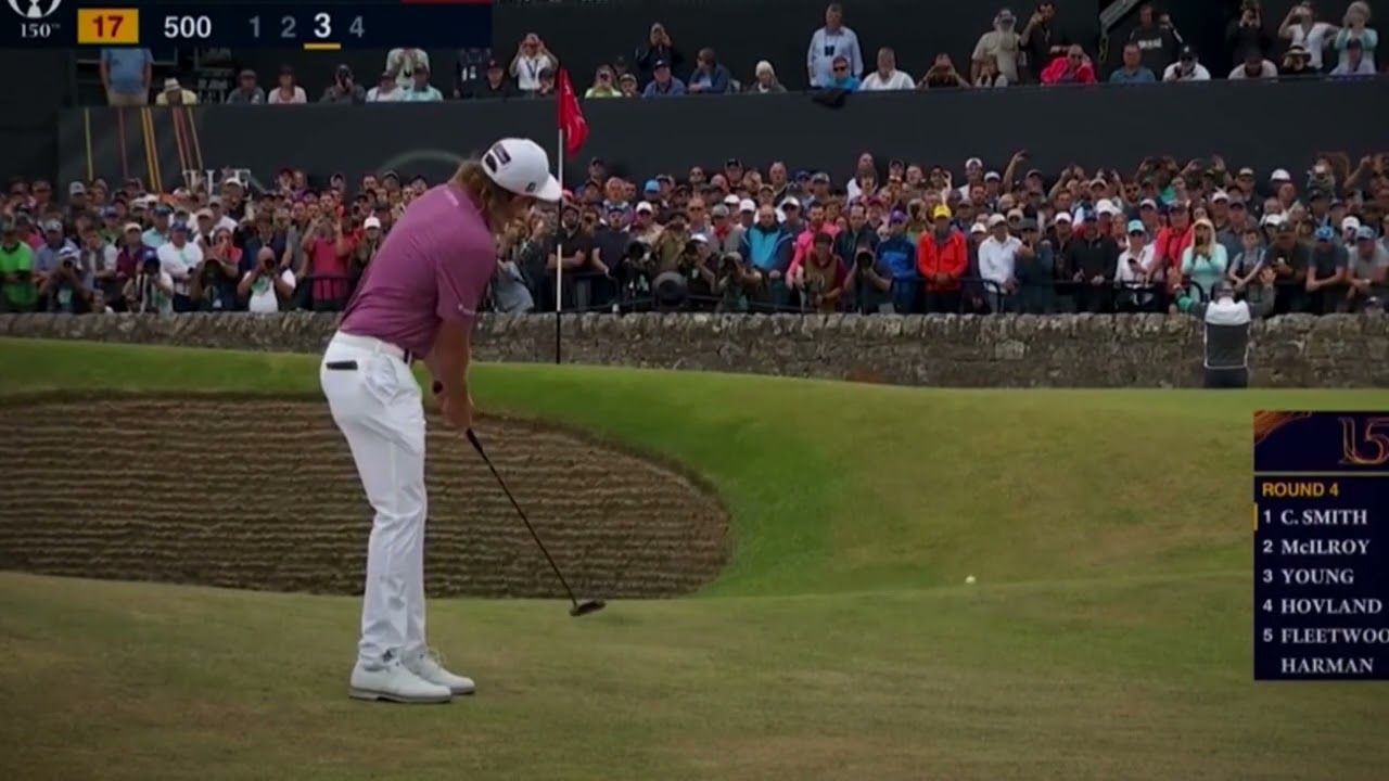 Cameron Smith Weird Putting on 17th hole st andrews