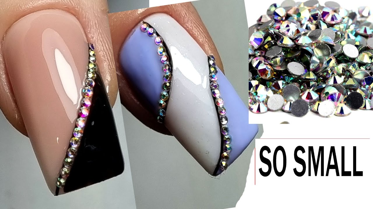 how to fasten rhinestones  // Nail art design