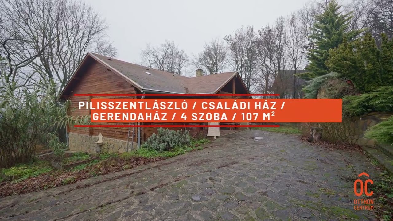 Pilisszentlászló 107 nm-es gerendaház 1974 nm-es telekkel