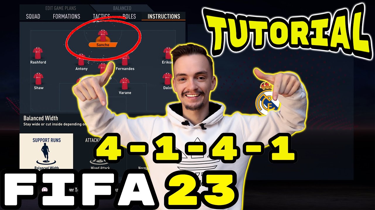 FIFA 23 - THE MOST OVERPOWERED FORMATION 4-1-4-1 TUTORIAL - BEST TACTICS & INSTRUCTIONS