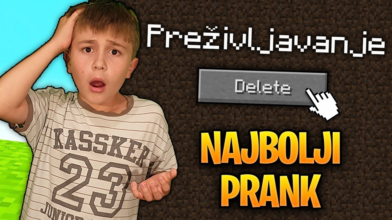 PRENKUJEM MLAĐEG BRATA U MINECRAFTU! *brišem preživljavanje*
