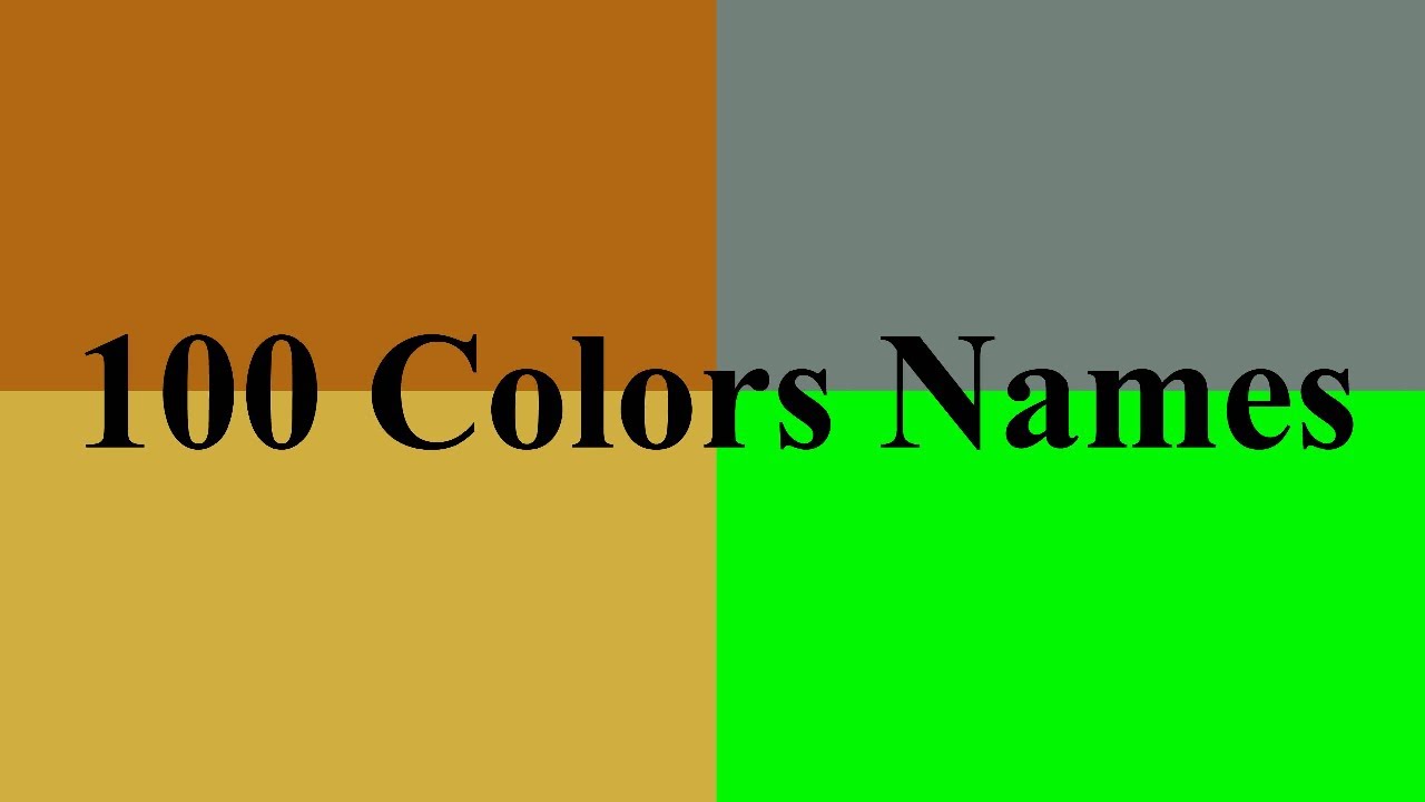 Colours name in English Part 2 | all paint Color name list | palette names