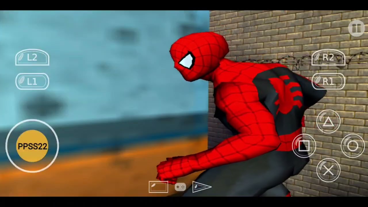 Jogando spider-man web of shadows de PS2.