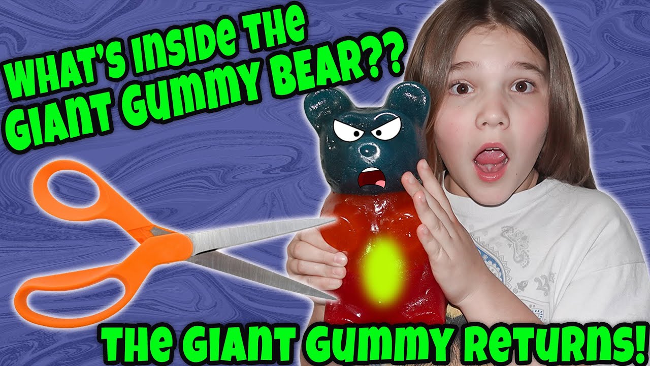 What's Inside The Giant Gummy Bear! Baby Yoda Ate It!