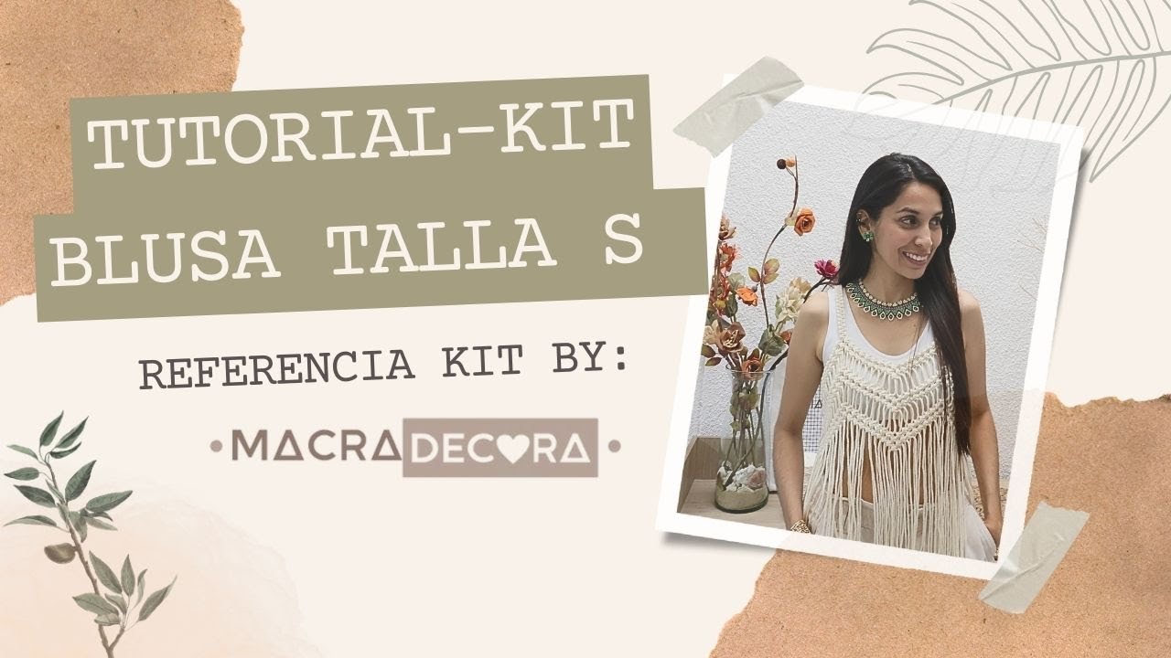 Tutorial Blusa tejida en tecnica macramé - linea kit- paso a paso