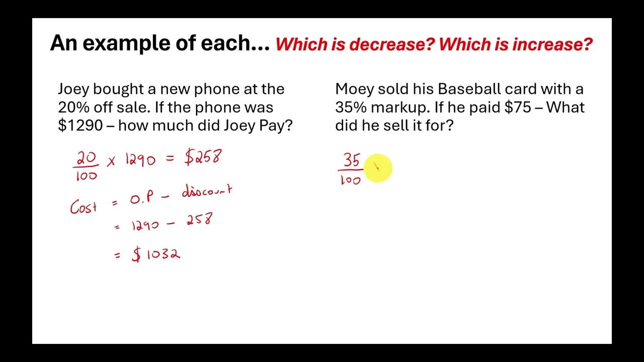 Percent Increase and Decrease