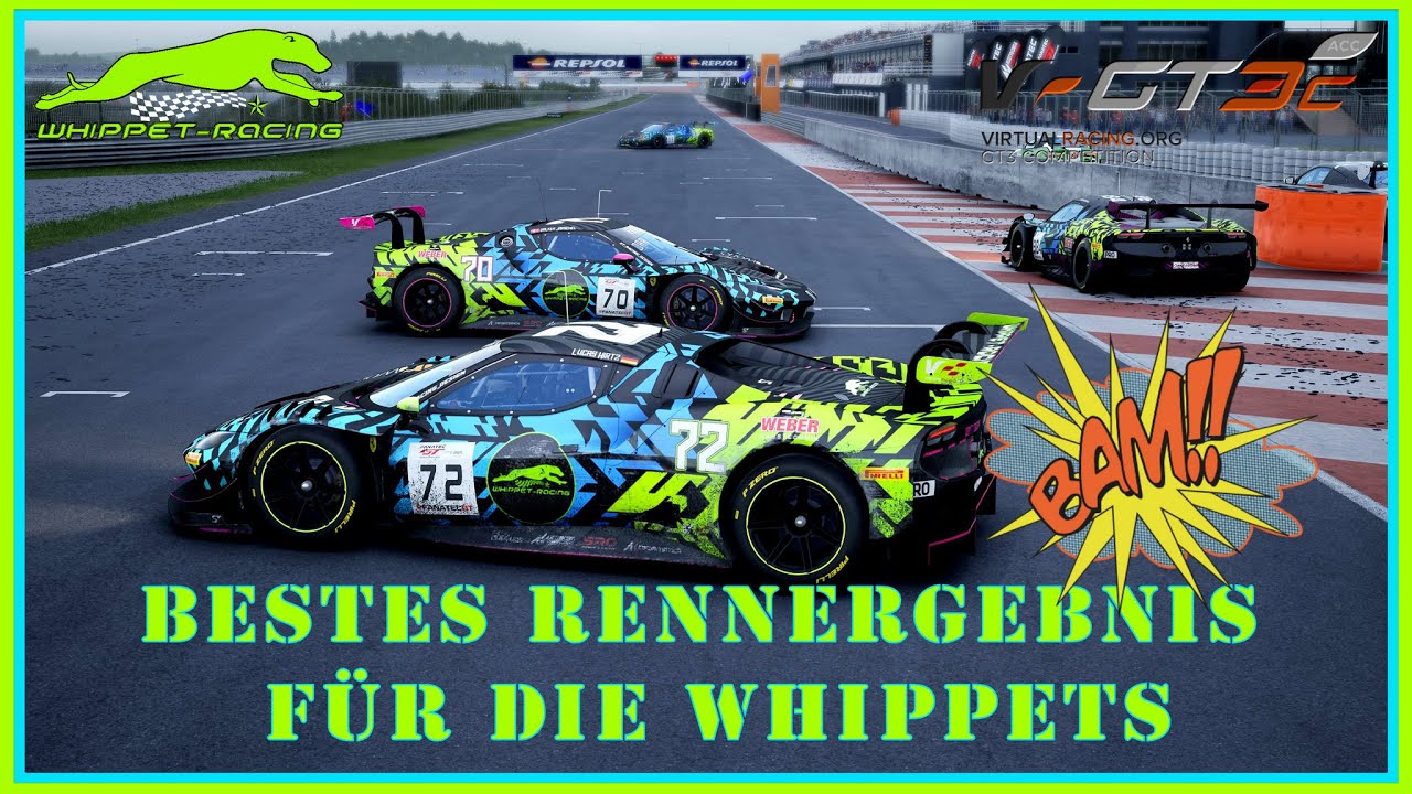 BESTES RENNERGEBNIS FÜR DIE WHIPPETS...| ACC | VRGT3C | Lauf 2 |Valencia | Whippet-Racing