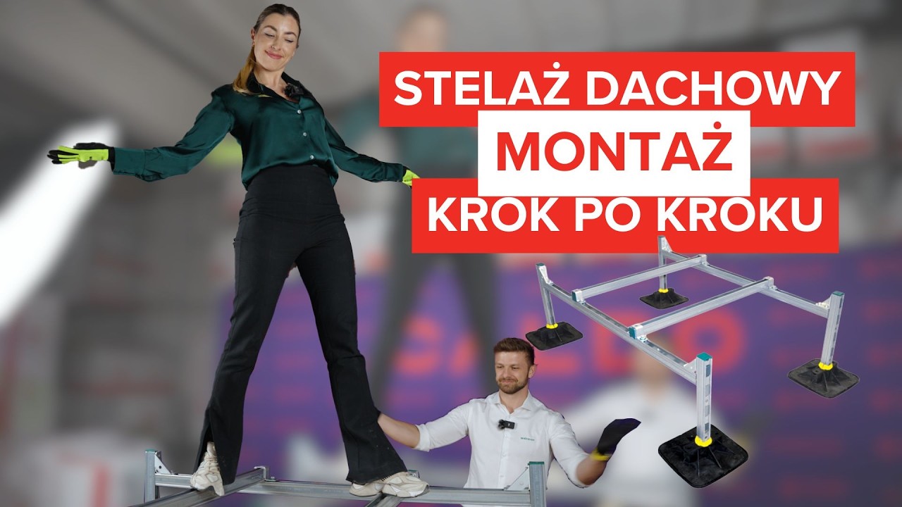 Szybki montaż stelaża dachowego pod urządzenia HVAC