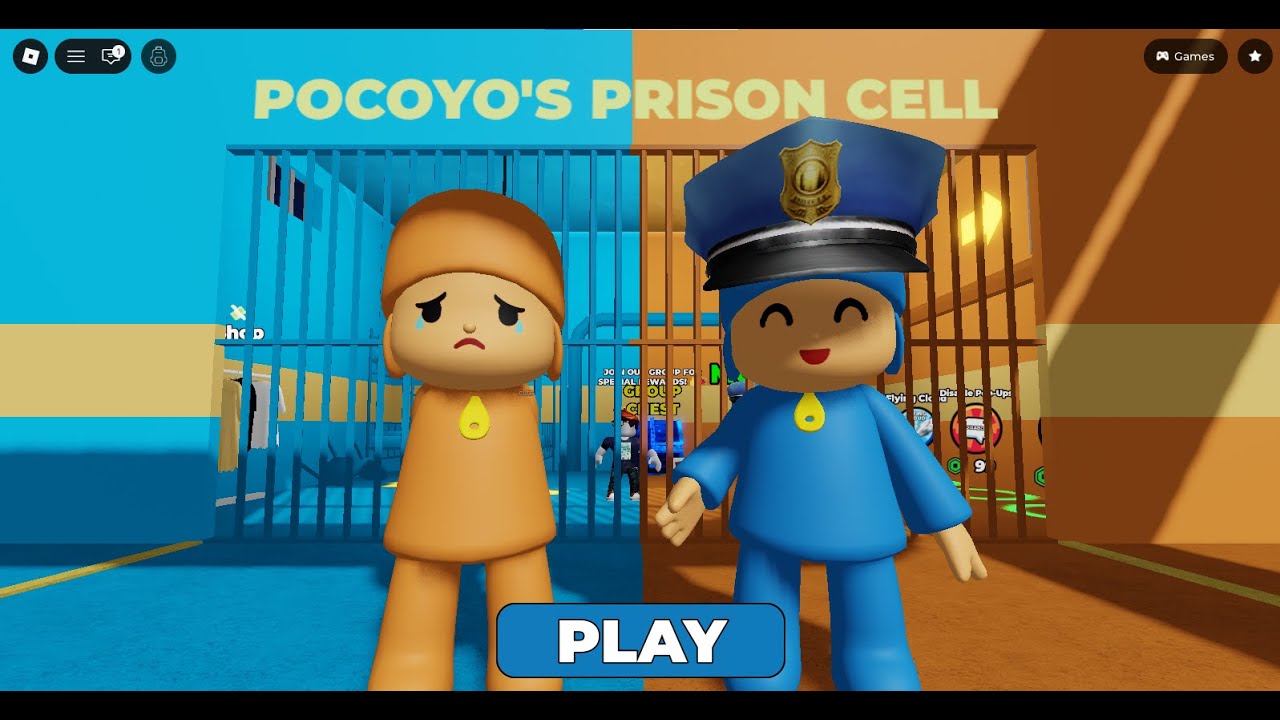 POCOYO PRISONER VS POLICE PRISON RUN! 🚔🔥 | Roblox Obby Prison Escape