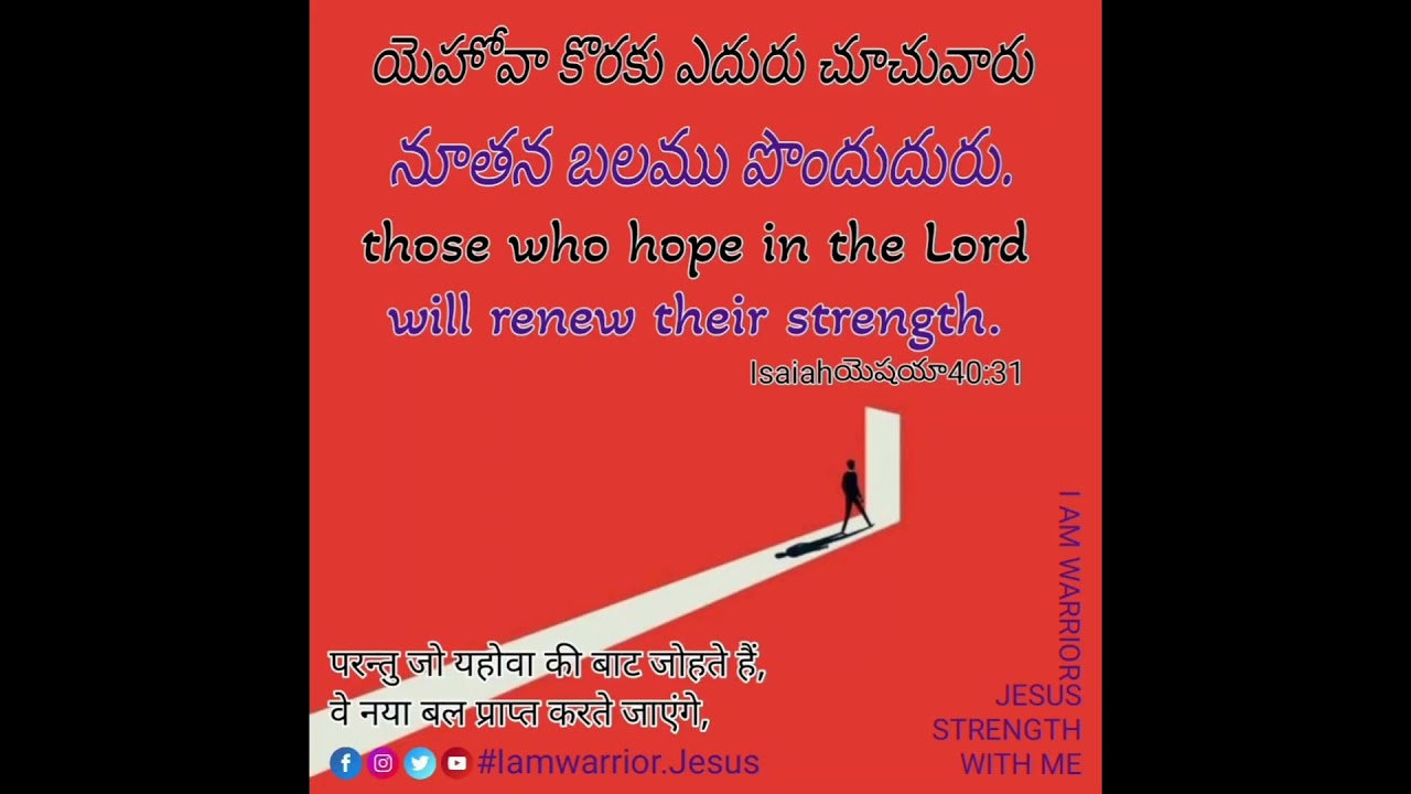 those who hope in the Lord will renew their strength. 