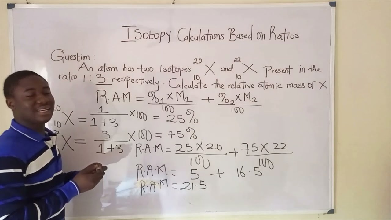 How To Find Relative Atomic Mass Of Isotopes With Ratios Given for 2025 JAMB Chemistry