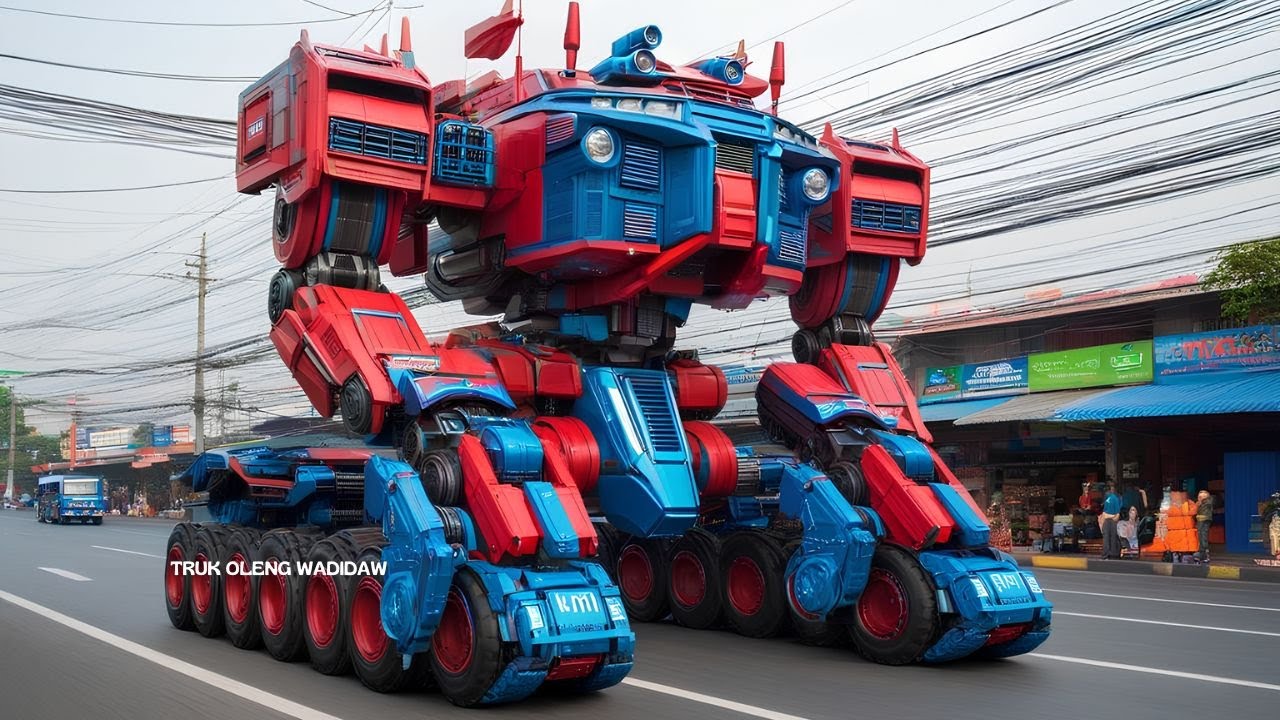 Pertama di youtube! Truk Oleng berubah bentuk jadi robot keren