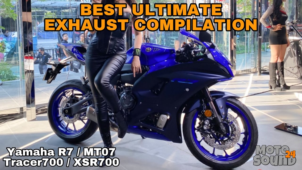 Yamaha R7 MT07 Best Exhaust Sound Compilation XSR700 Tracer700