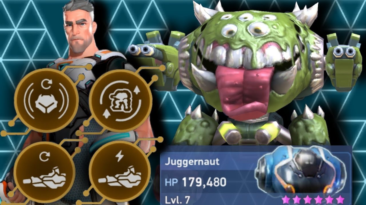Juggernaut With Carbine 12 | Maxed Pilot/Implants | Mech Arena