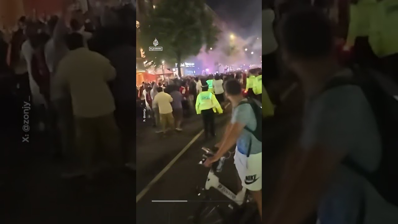 UK police confront Morocco fans over unrest after World Cup loss