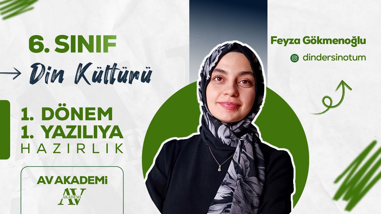 Av Yayınları | 6.Sınıf Din Kültürü ve Ahlak Bilgisi 1.Dönem 1.Yazılıya Hazırlık 2025-2026