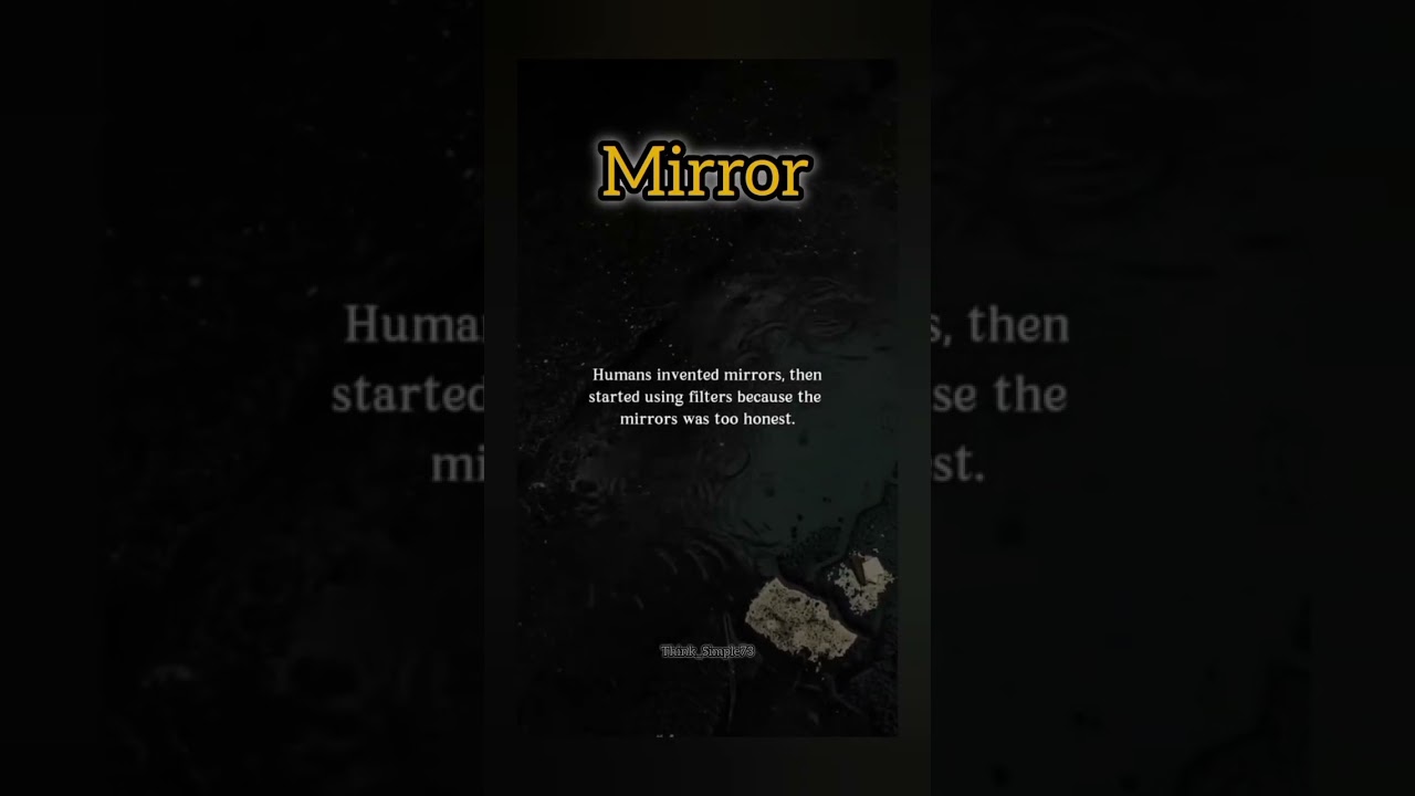 Humans 💪 Invented Mirrors 🪞Then Start 😁 Using Filters 🤔🤔🤔