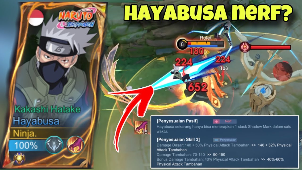 HAYABUSA NERF? PERTAMA KALI NYOBAIN HAYABUSA SETELAH DI NERF TERNYATA OP KAYAK GINI! NINJA IS BACK!