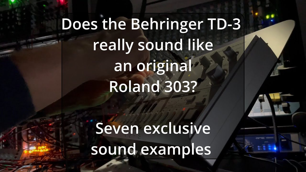 Does the Behringer TD-3 really sound like an original Roland TB-303? Seven sound examples.