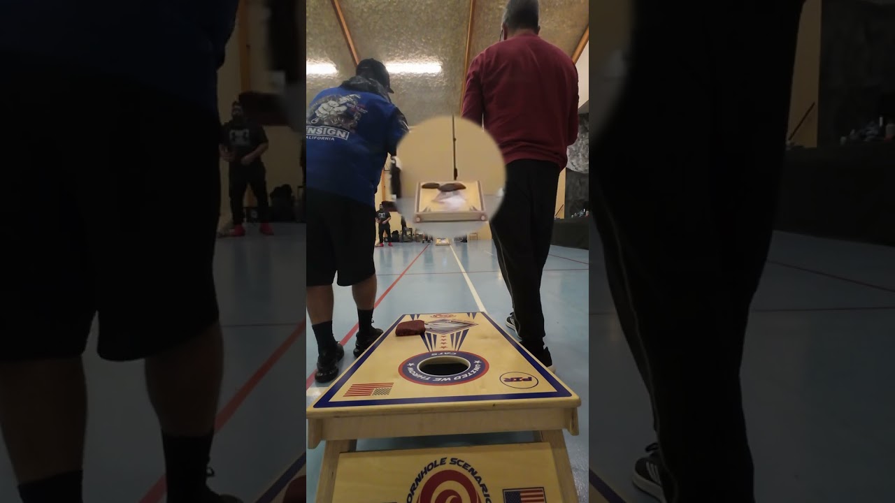 Cornhole at church! JRPM FAVD vs Greg Reuben