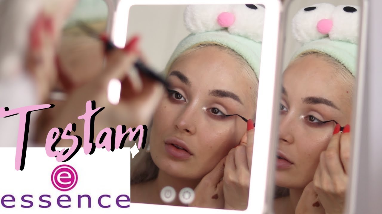 ESSENCE | Testam cosmetice Essence| Full face cu produse Essence | Giveaway oglinda EASEHOLD |