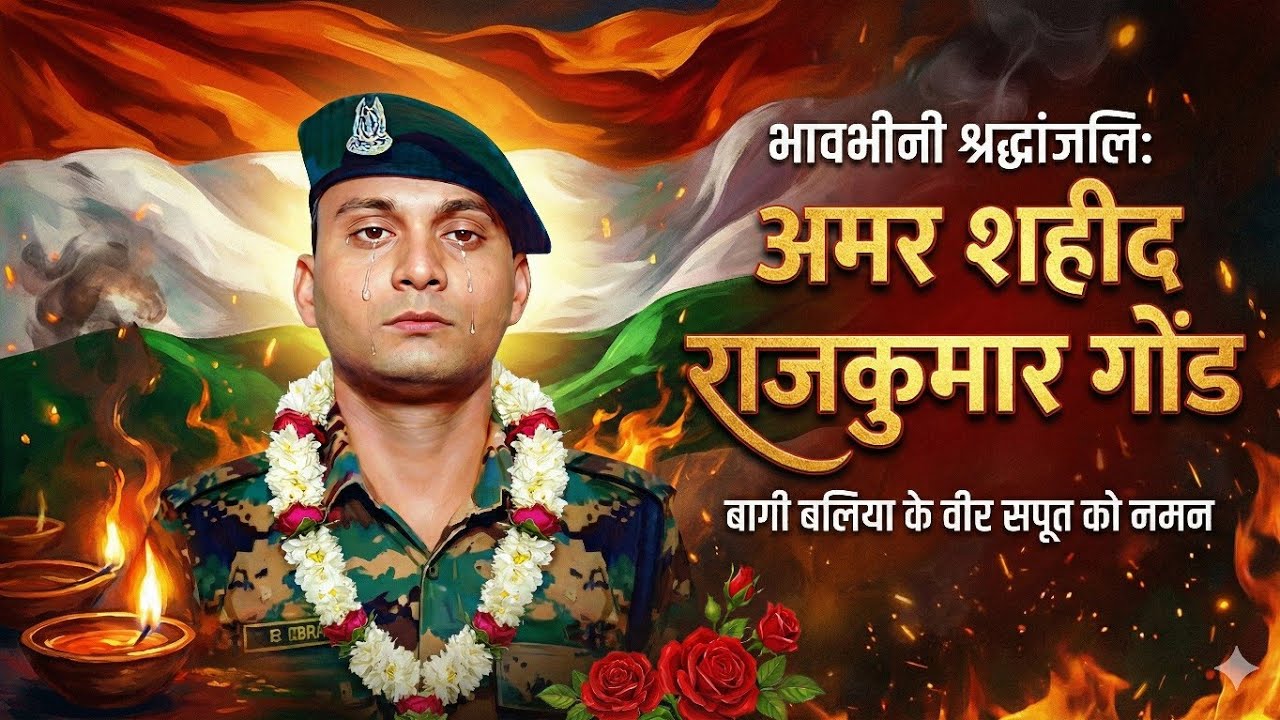 बलिया के लाल शहीद राजकुमार गोंड 🇮🇳#sad#BalliaNews #CRPF #CobraBattalion #Tribute#JaiHind#BalliaKeLal