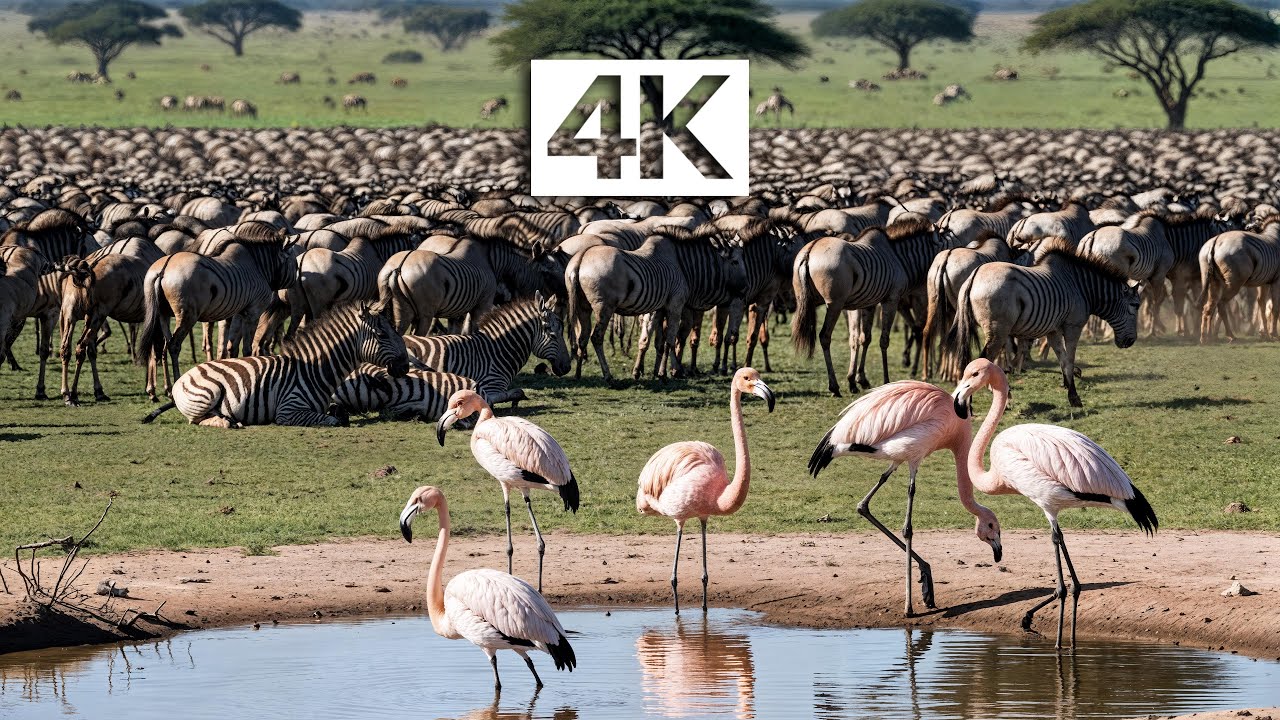 4K WILD AFRICA – Whispering Plains: Relaxing Piano and Peaceful Wildlife