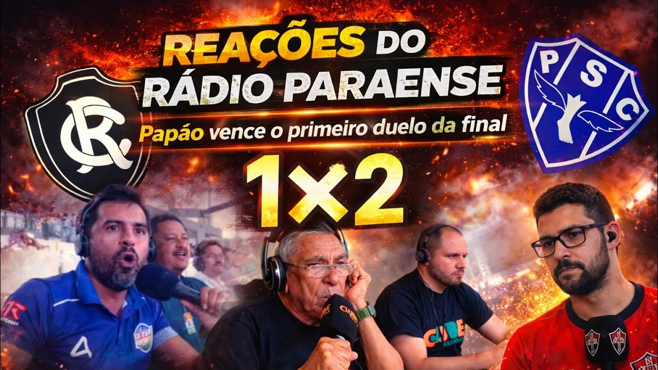 REAÇÕES DO RÁDIO PARAENSE EM REMO 1X2 PAYSANDU NO PRIMEIRO DUELO DA FINAL 🔥📻
