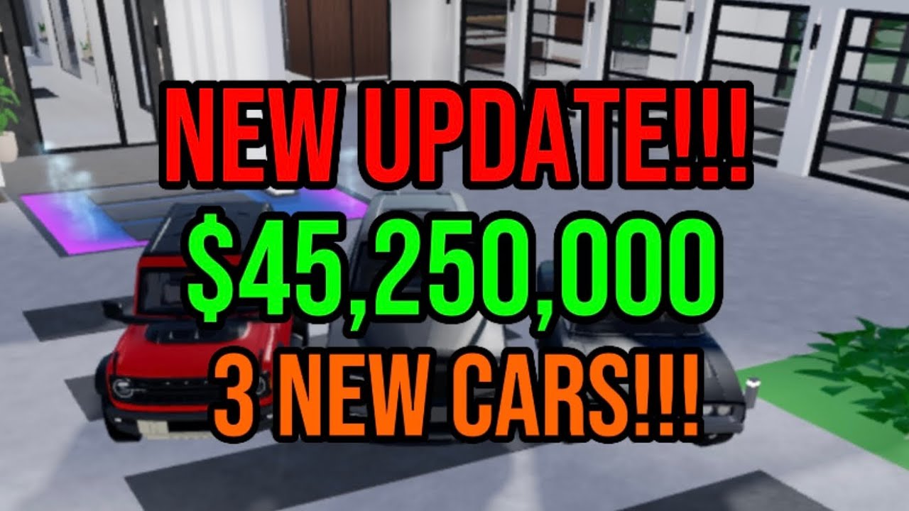 3 NEW CARS! 1 LIMITED! Update In Roblox Mansion Tycoon!🌴
