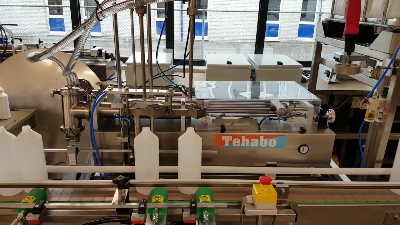 Flessen afvullen dubbelkops 1 liter - Tehabo