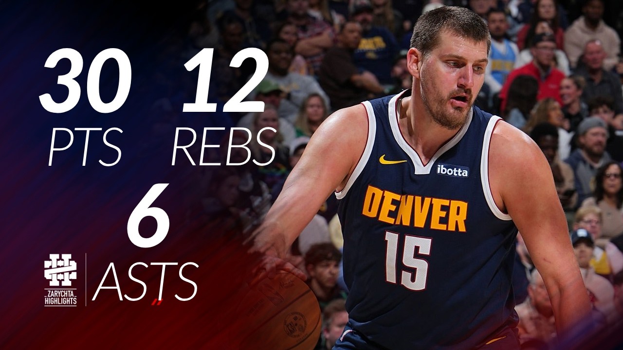 Nikola Jokic 30 pts 12 rebs 6 asts vs Celtics 25/26 season