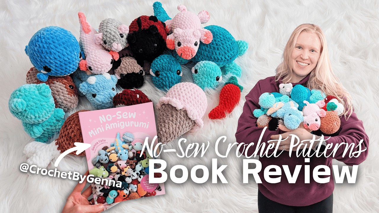 Обзор книги с выкройками для вязания крючком | Мини-амигуруми без шитья от CrochetByGenna