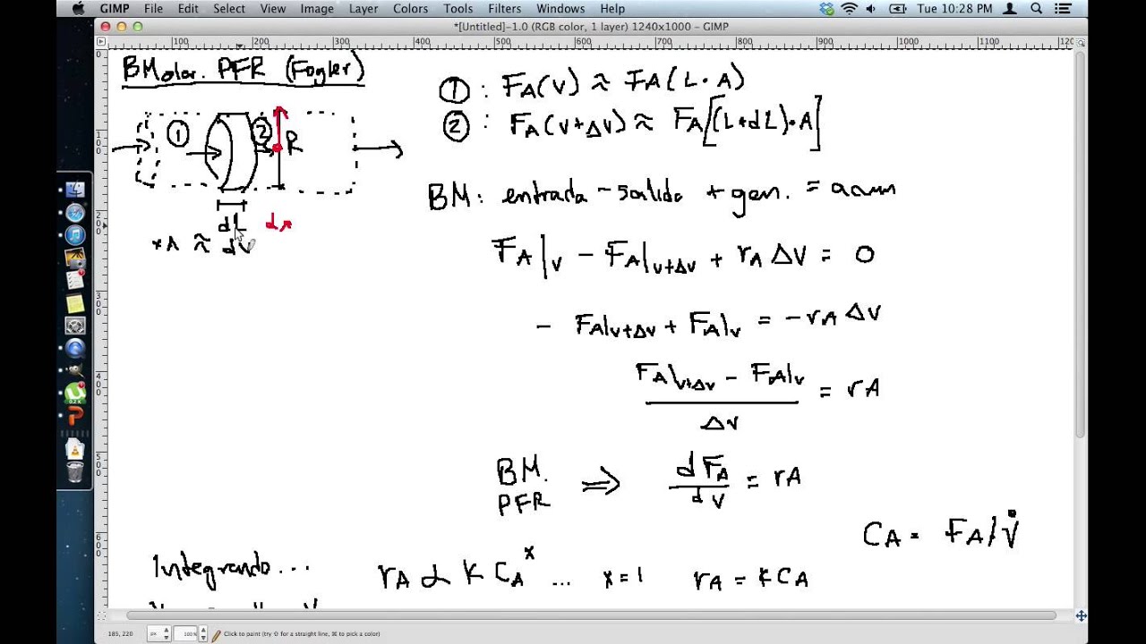 DRX: Reactor PFR Flujo Pistón