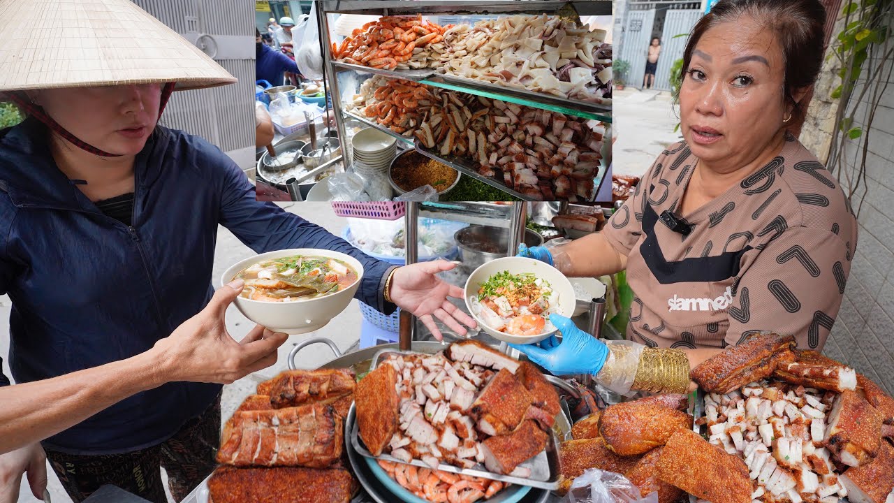 Quán bún mắm núp hẻm bán 3 nồi nước lèo 300 lít múc mõi tay khoảng 600 tô