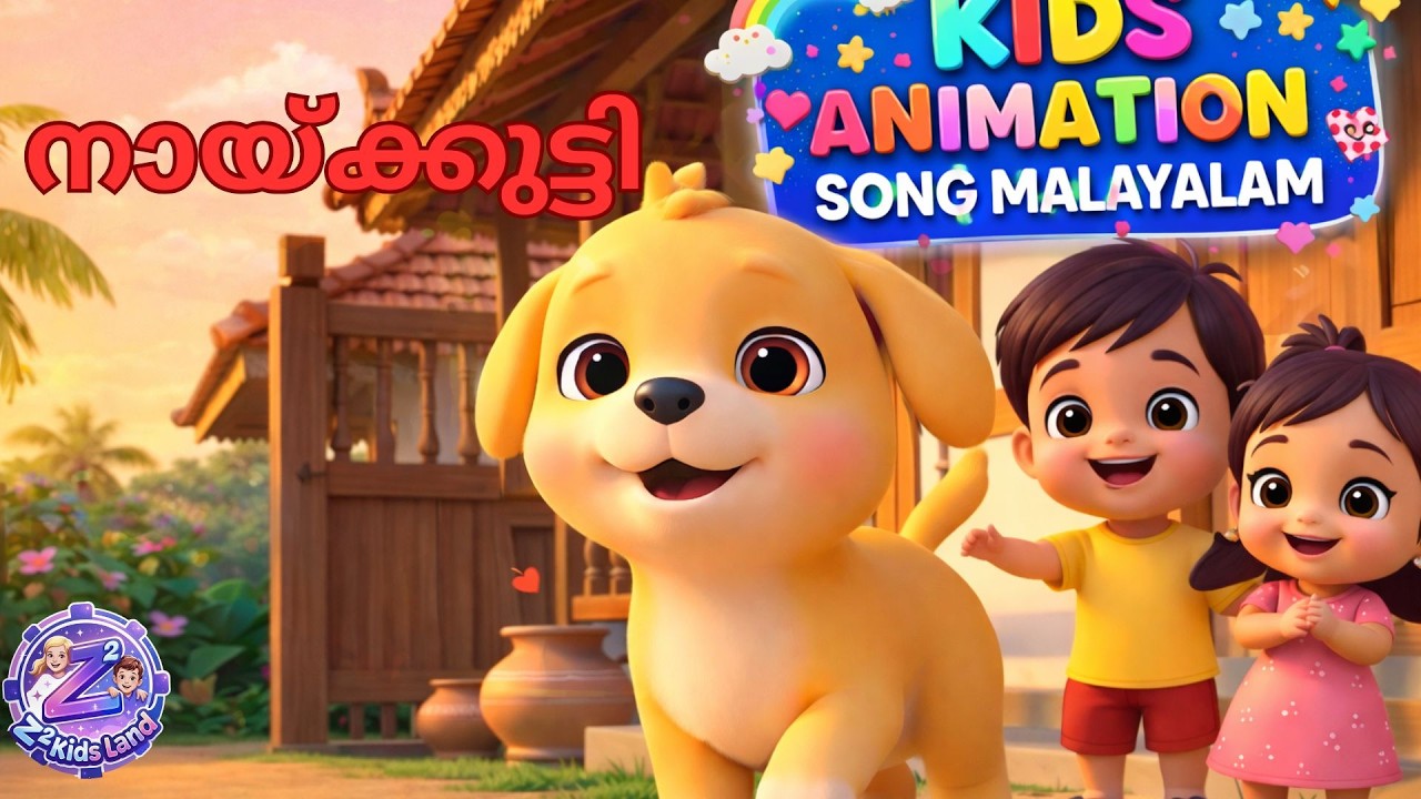 നായ്‌ക്കുട്ടി,NAAYKKUTTY, CUTE PUPPY SONG, MALAYALAM , NURSERY SONG