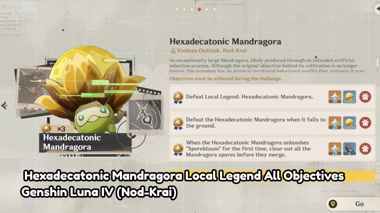 Hexadecatonic Mandragora Local Legend All Achievements (Valiant Chronicles) - Genshin Impact Luna IV