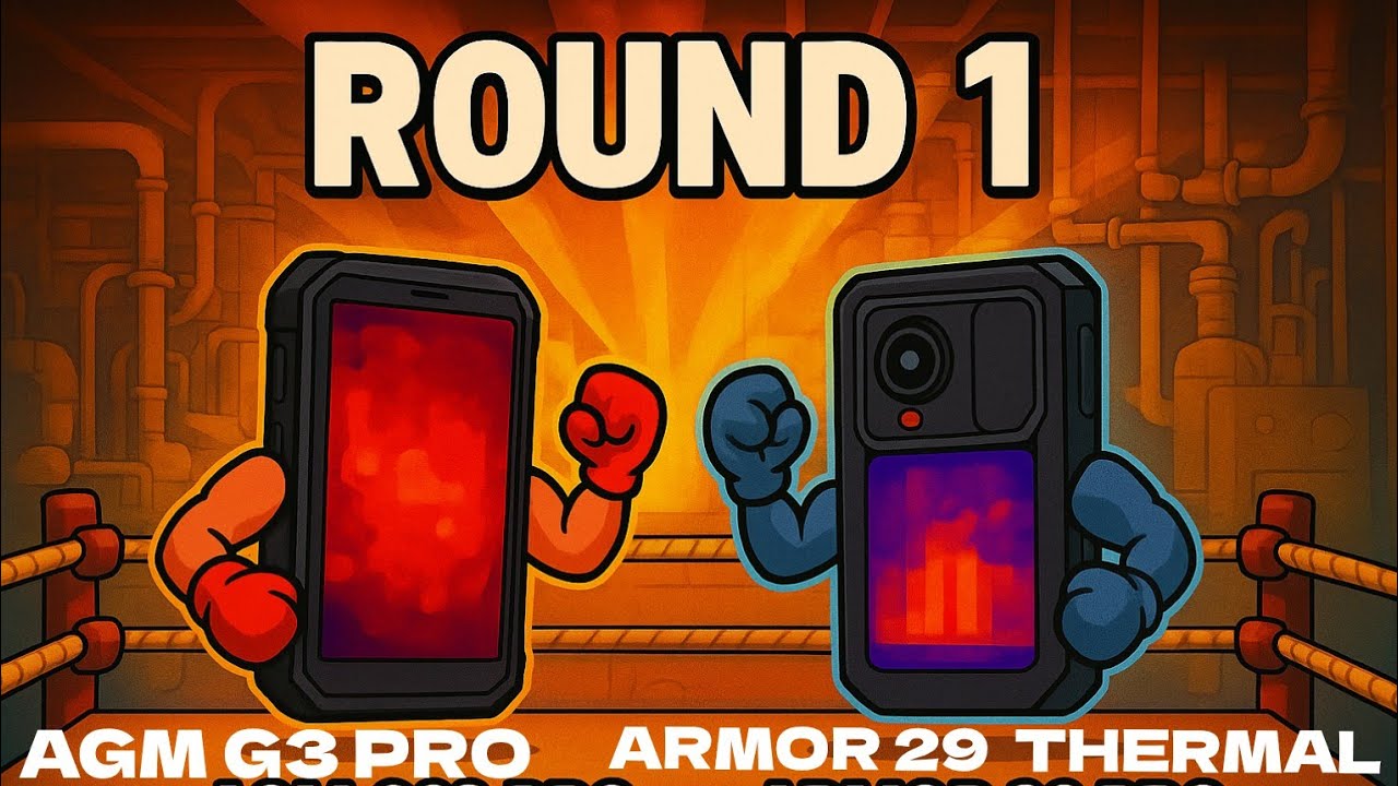 Boiler Room HEAT Fight! AGM G3 Pro vs Armor 29 Pro (Thermal War)#asmr #infrared #ruggedphone