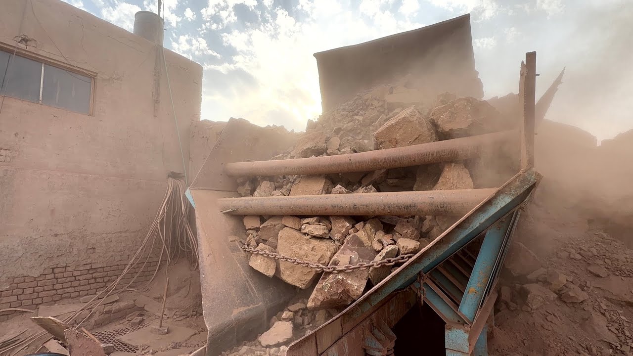 Extreme Hopper Jam Clearing | Massive Rocks Stuck in Stone Crusher Machine | Rock Crushing Action