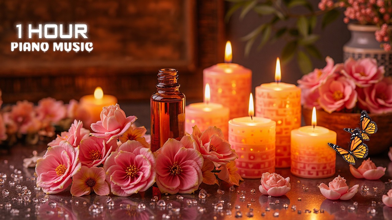 Исцеляющая музыка фортепиано + тёплый свет свечей 🌙 Медитация, снижение тревожности, успокоение душ