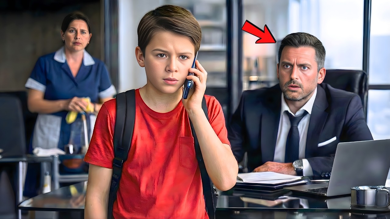 EL HIJO DE LA MUJER DE LIMPIEZA RESPONDE LA LLAMADA Y SALVA EL MAYOR CONTRATO DEL CEO MILLONARIO