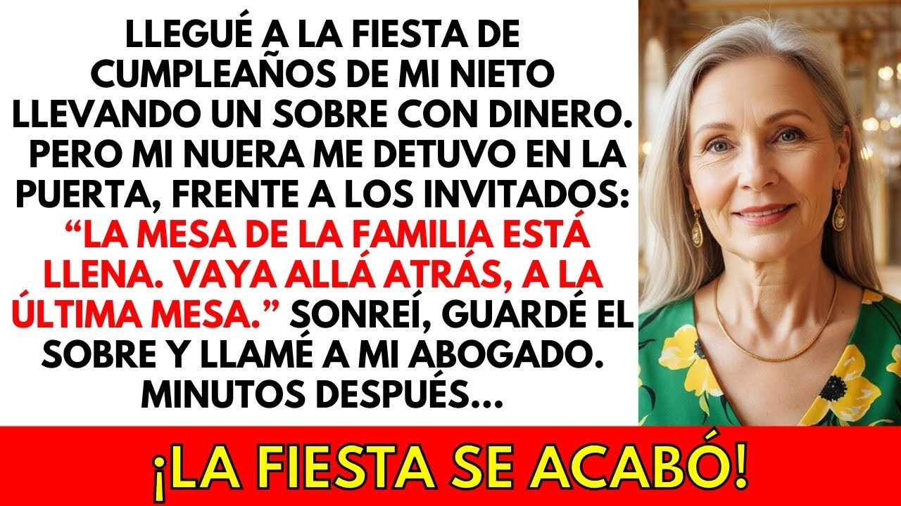 Mi nuera me mandó a sentarme al fondo en la fiesta de mi nieto: 