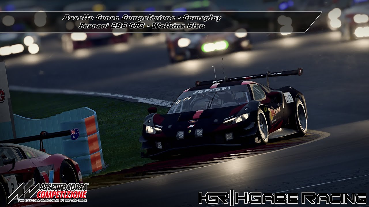 Assetto Corsa Competizione | Gameplay | Ferrari 296 GT3 | Watkins Glen | PC | 2K - 1440p | Moza R9