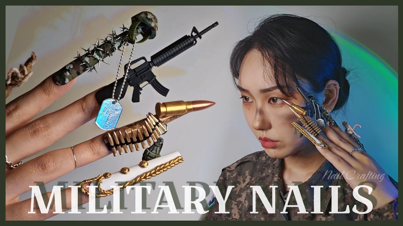 6.25 | 밀리터리 네일 만들기 | 군인 네일 | 네일 재료로 소총 만들기 | 비누의 신명나는 네일생활