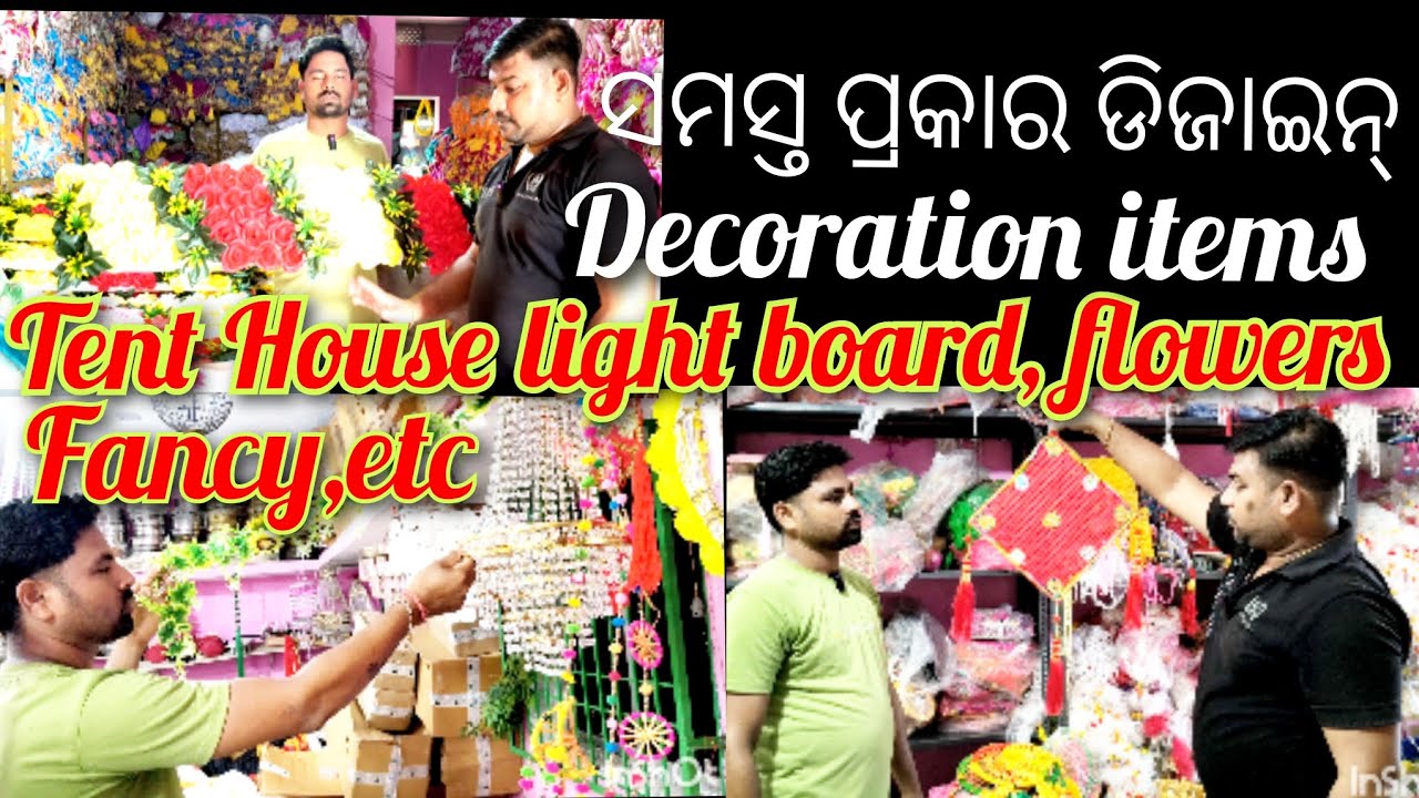 Tent House All Decoration Items Wholesale Counter in Odisha, Review with Price,, 