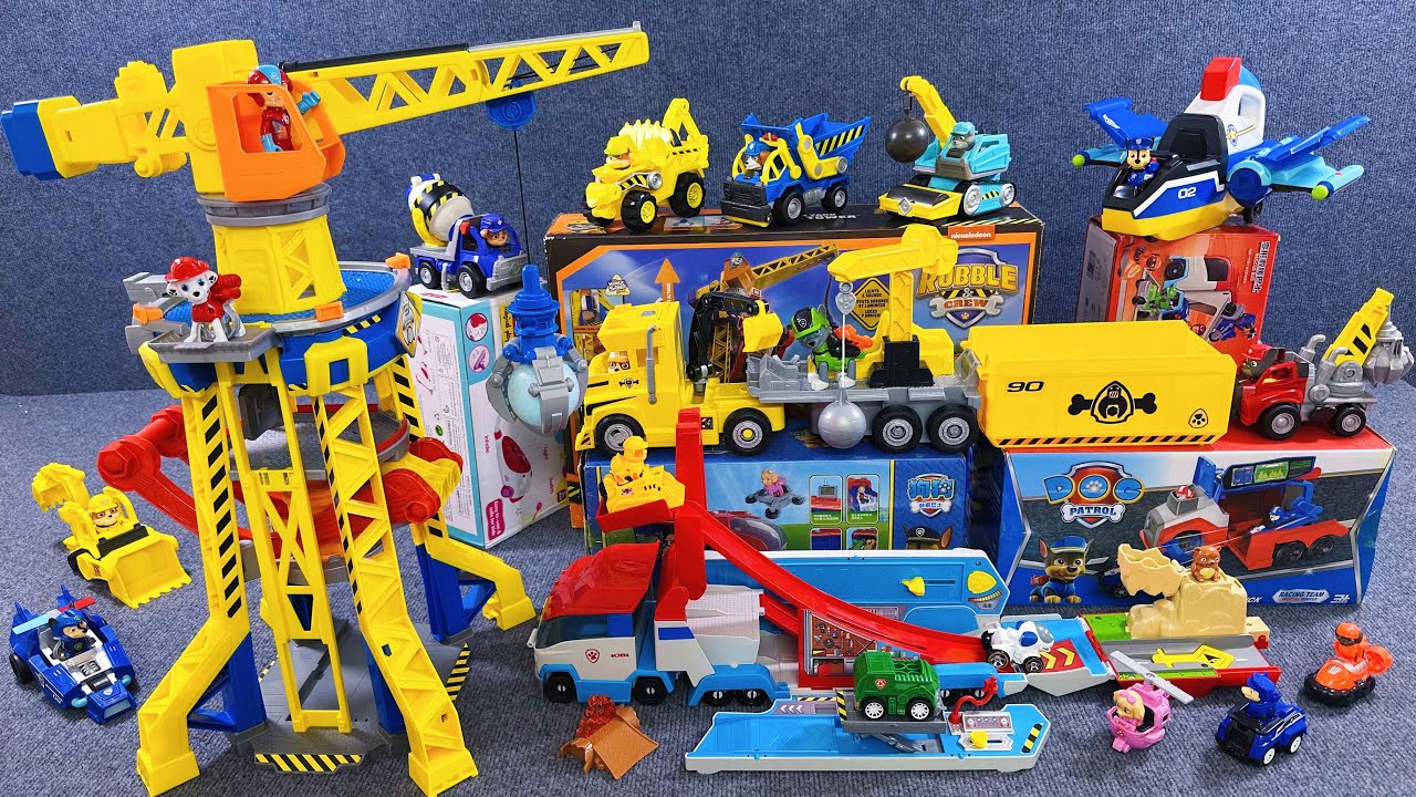 10 minutes of satisfying unboxing, cool Paw Patrol Rubble Bulldozer series ASMR | Review Toys
