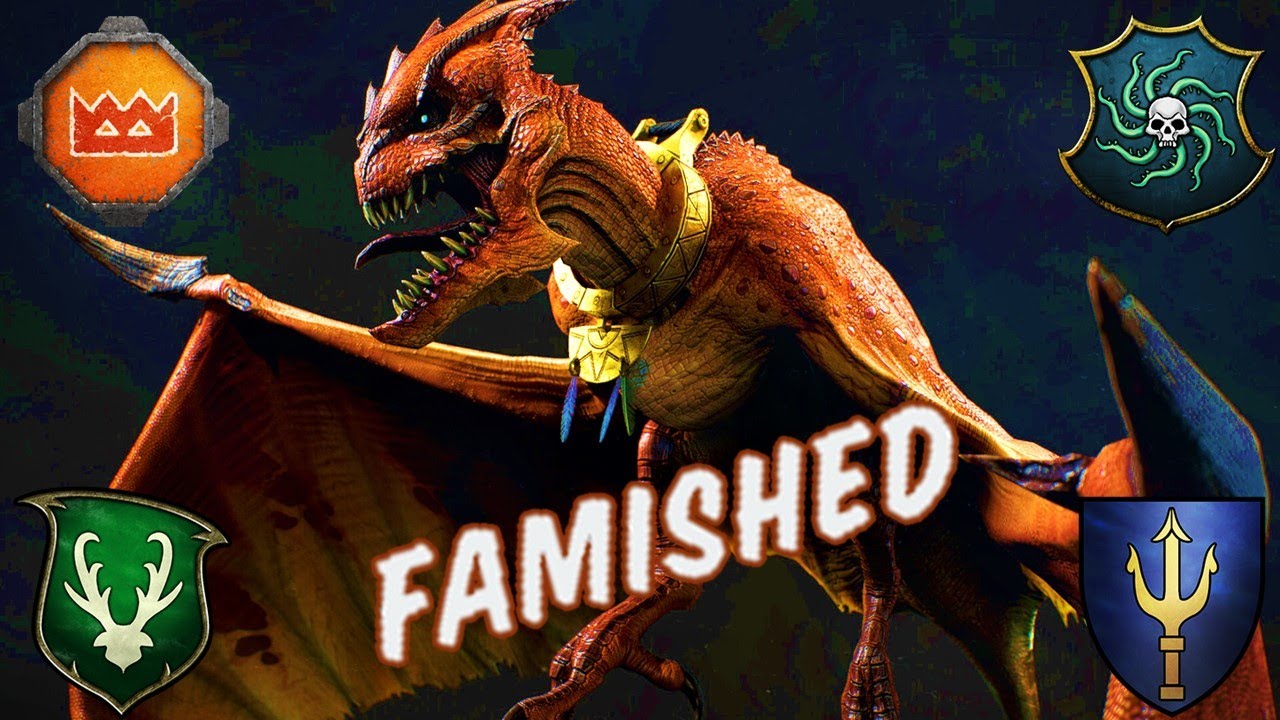 When the Ripperdactyls Get HUNGRY! - Free for All at the Lost Temple - Total War Warhammer 2